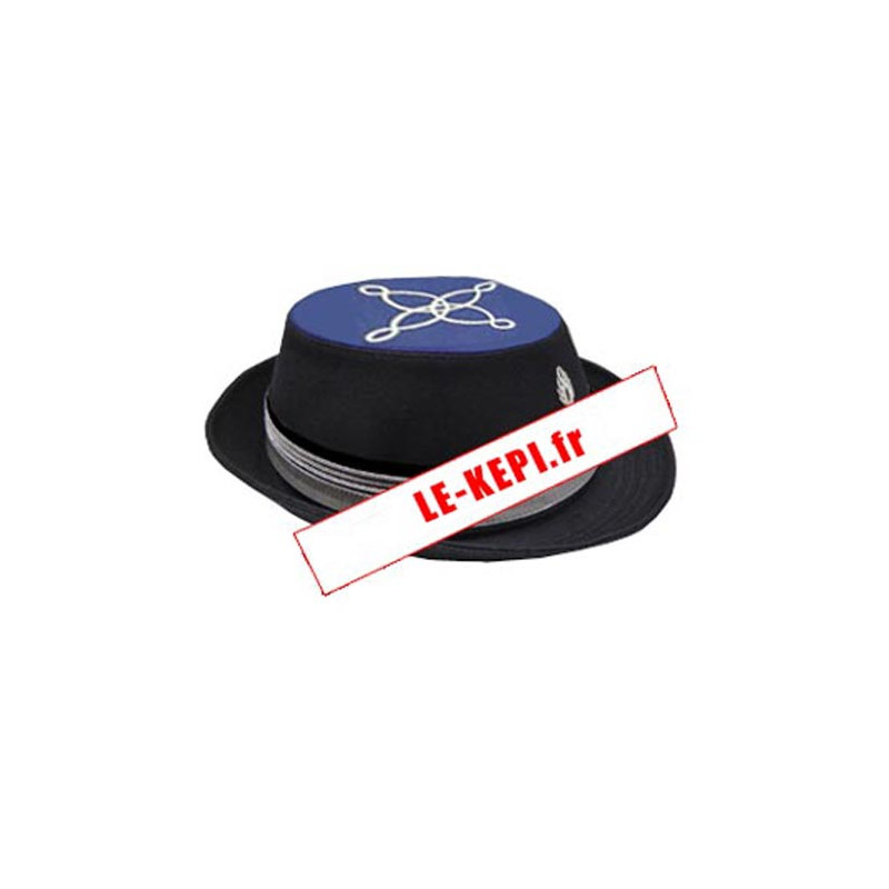 INSIGNE CASQUETTE MARINE BRODE MAIN CANNETILLE OR