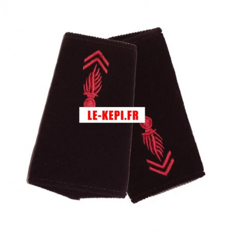 Fourreaux d'épaules pompier grade 2e Classe