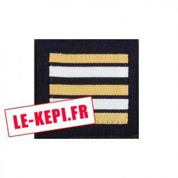 Galon velcro Lieutenant-Colonel Troupes de Marine TDM - sur drap marine