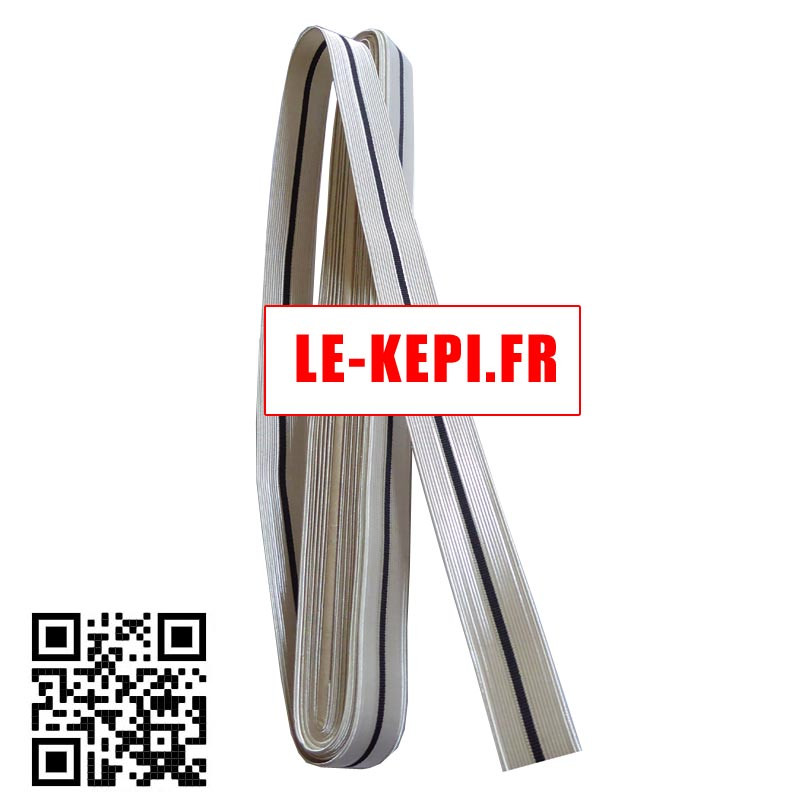 Galon Lieutenant Argent - fils métalliques - coupe de 100 cm