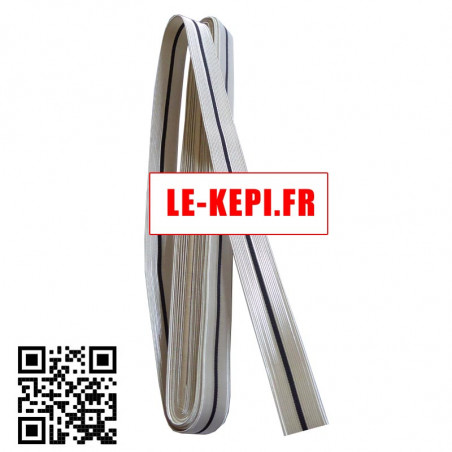 Galon Lieutenant Argent - fils métalliques - coupe de 100 cm