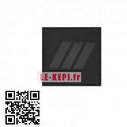 Galon velcro PVC NOIR Mdl-Chef Gendarmerie Départementale