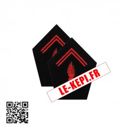 Insigne de col pompier pour vareuse