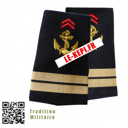Fourreaux d'épaules Lieutenant Troupes de Marine TDM