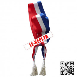 Echarpe tricolore glands Argent pour Maire Adjoint ou Conseiller Municipal