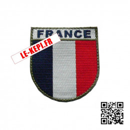 Ecusson tissu brodé tricolore FRANCE sur velcro