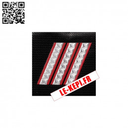 Galon Velcro Plastique Sergent-Chef Pompier