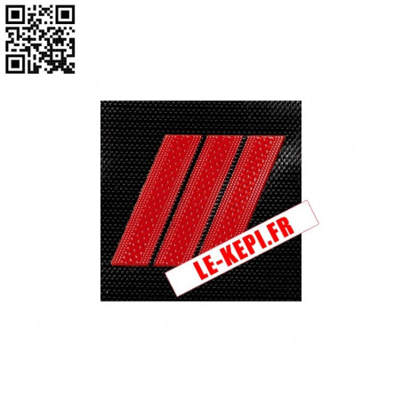 Galon Velcro Plastique ou pvc Caporal-Chef Pompier