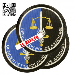 PACK OPJ n°4 Gendarme Officier de Police Judiciaire - 2 écussons brodés - 1 écusson plastique