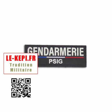 Rappel GENDARMERIE PSIG sur velcro pour gilet