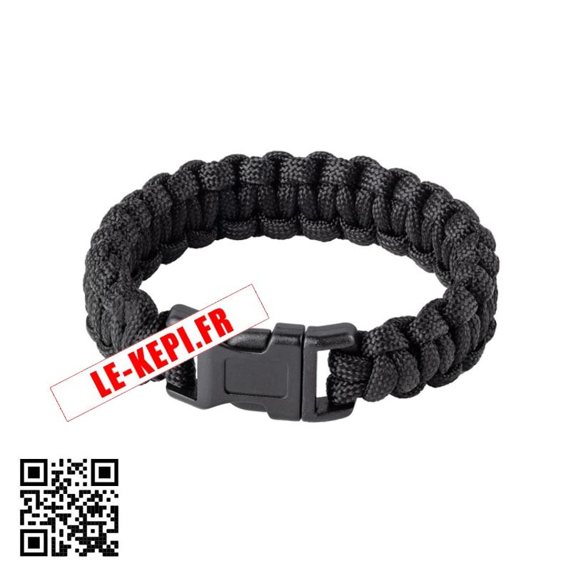 Légion & Armées Bracelet de survie "paracorde" militaire couleur Noir 