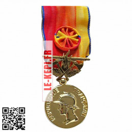 Médaille ordonnance Vermeil Service Exceptionnel Pompier