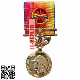 Médaille ordonnance Or Service Exceptionnel Pompier
