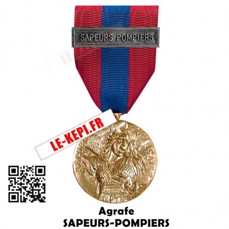 Médaille Ordonnance Défense Nationale bronze - Agrafe Sapeurs-Pompiers