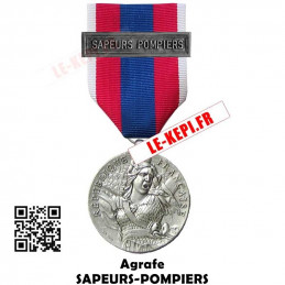 Médaille Ordonnance Défense Nationale Argent Agrafe Sapeurs-Pompiers