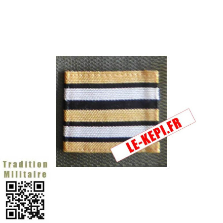 Galon velcro kaki Lieutenant-Colonel Or haute visibilité militaire confectionné
