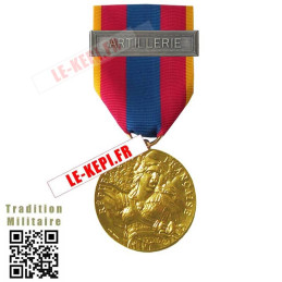 Médaille Défense Nationale Or agrafe ARTILLERIE