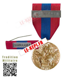 Médaille plus Barrette Défense Nationale BRONZE agrafe ARTILLERIE