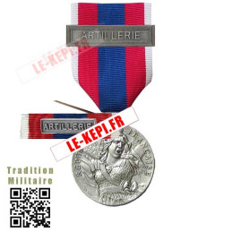 Médaille plus Barrette Défense Nationale ARGENT agrafe ARTILLERIE