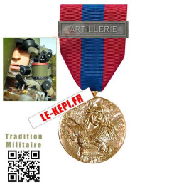 Médaille Défense Nationale BRONZE agrafe ARTILLERIE