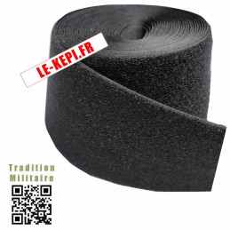 Velcro velours ruban auto-agrippant Noir 10 cm de large - Vendu par mètre
