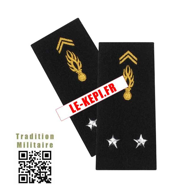 Fourreaux drap Général de Gendarmerie 2 étoiles