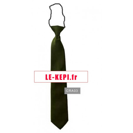 Cravate noire à élastique pour l'uniforme