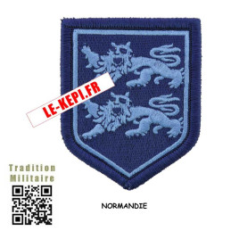 Normandie écusson brodé basse visibilité BLEU Gendarmerie
