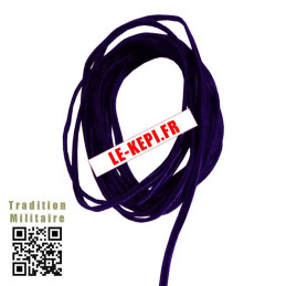 Soutache BLEU FONCE rayonne de 4 mm - coupe de 80 cm
