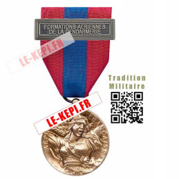 GENDARMERIE FORMATION AERIENNE agrafe sur médaille défense nationale bronze