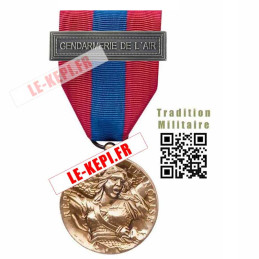 GENDARMERIE DE L'AIR Agrafe sur médaille défense nationale bronze