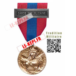 GARDE REPUBLICAINE Agrafe sur médaille défense nationale bronze