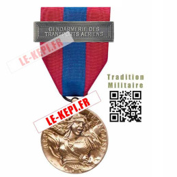 TRANSPORTS AERIENS GENDARMERIE agrafe sur médaille défense nationale bronze