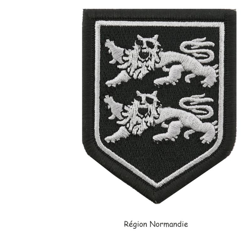 NORMANDIE Ecusson brodé Gendarmerie Basse Visibilité Noir