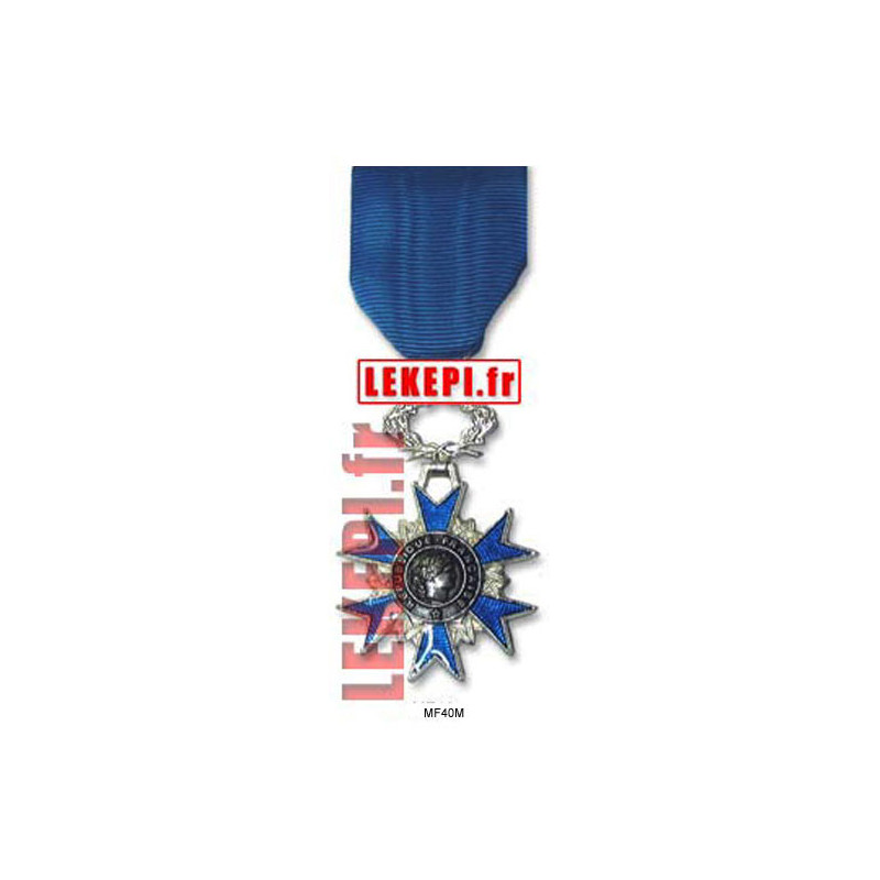 Médaille Ordonnance Chevalier Ordre National du Mérite, métal argent massif