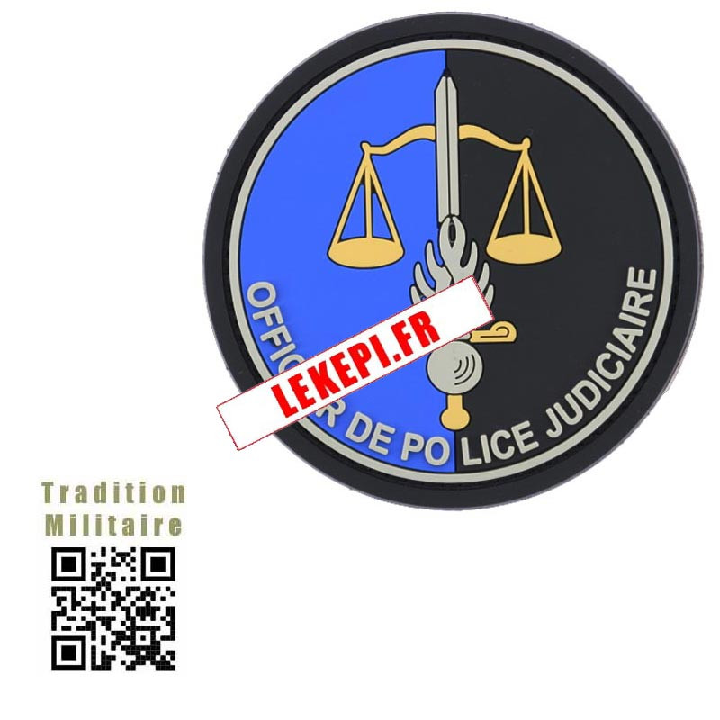 Ecusson OPJ pvc sur velcro Officier de Police Judiciaire Gendarmerie