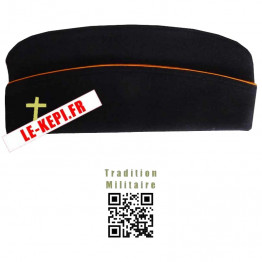 Calot Aumonier Catholique passepoil orange et croix Or