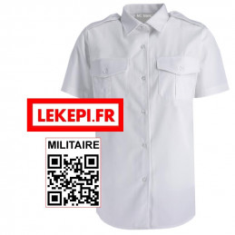 Chemisette Gendarmerie blanche manches courtes
