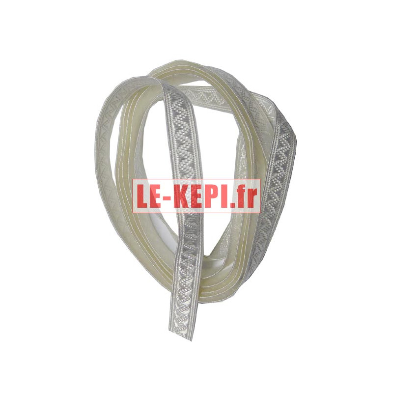 Galon blanc lézarde 8 mm Galon blanc lézarde 8 mm