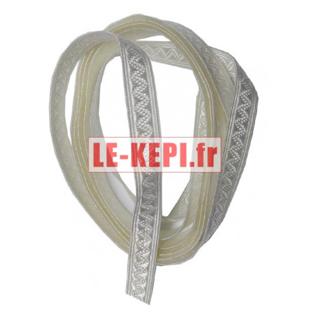 Galon blanc lézarde 8 mm