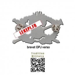 verso Insigne Opj pour vareuse Gendarme Officier de Police Judiciaire