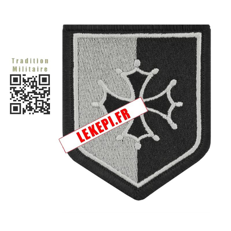 OCCITANIE écusson Gendarmerie Basse Visibilité brodé NOIR OCCITANIE écusson Gendarmerie Basse Visibilité brodé NOIR