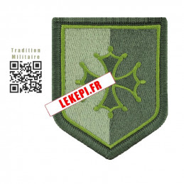 OCCITANIE écusson Gendarmerie Basse Visibilité brodé VERT