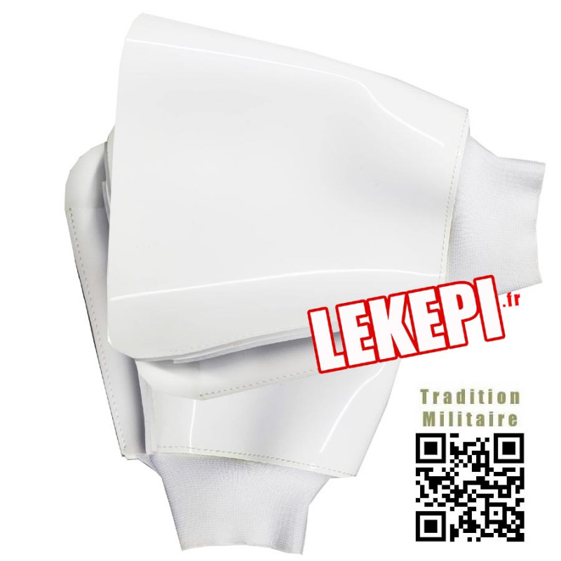 Paire de crispins vinyle blanc garde au drapeau