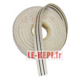 Galon blanc lézarde 22 mm - coupe de 100 cm