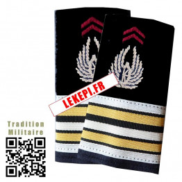 Fourreaux d'épaule Lieutenant-Colonel TRAIN broderie main cannetille