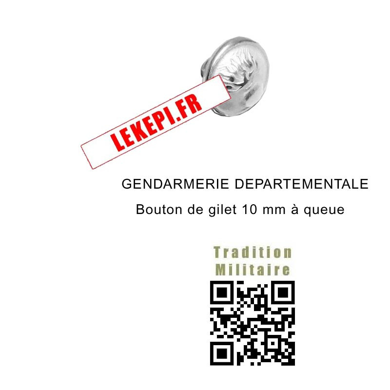 Bouton de Gillet d'Arme Gendarmerie départementale