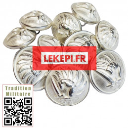 Pack boutons PARACHUTISTE DE CHOC pour vareuse 4 gros et 6 petits boutons