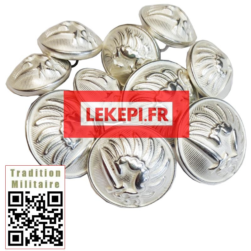 Pack boutons PARACHUTISTE DE CHOC pour vareuse 4 gros et 6 petits boutons