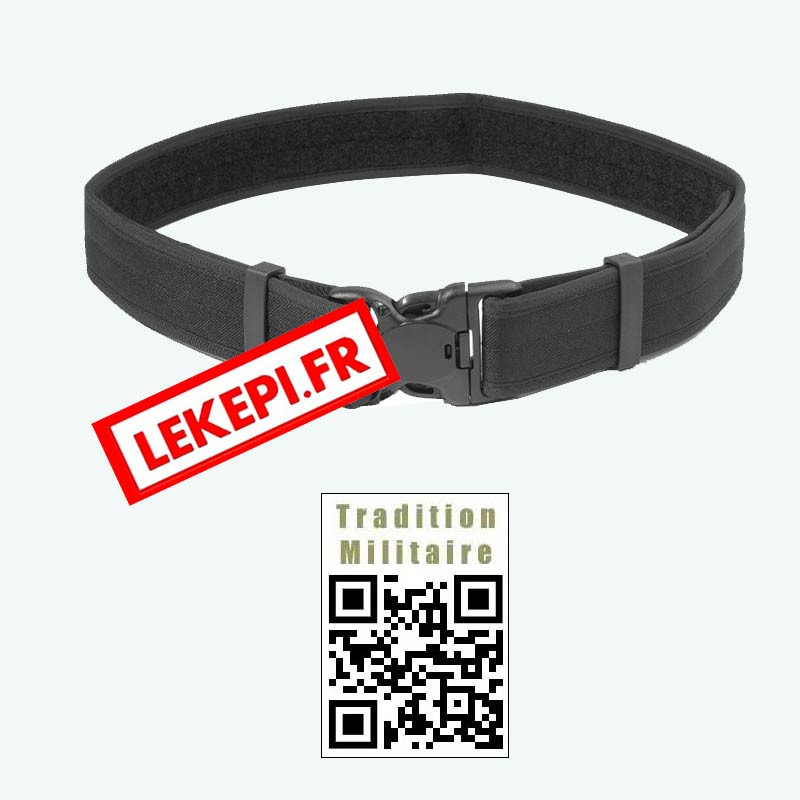 Ceinturon cordura noir avec boucle trois points